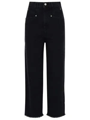 Isabel Marant Étoile Frayed Hem Cropped Jeans
