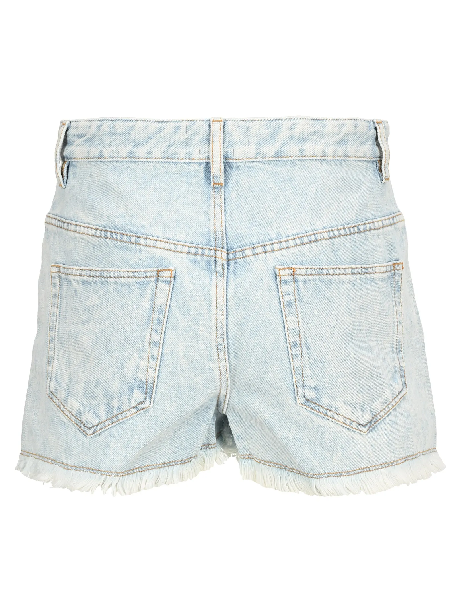 Isabel Marant Étoile Frayed-Hem Denim Shorts