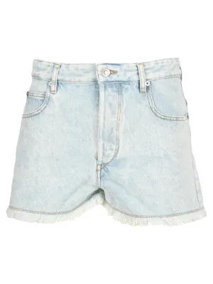 Isabel Marant Étoile Frayed-Hem Denim Shorts