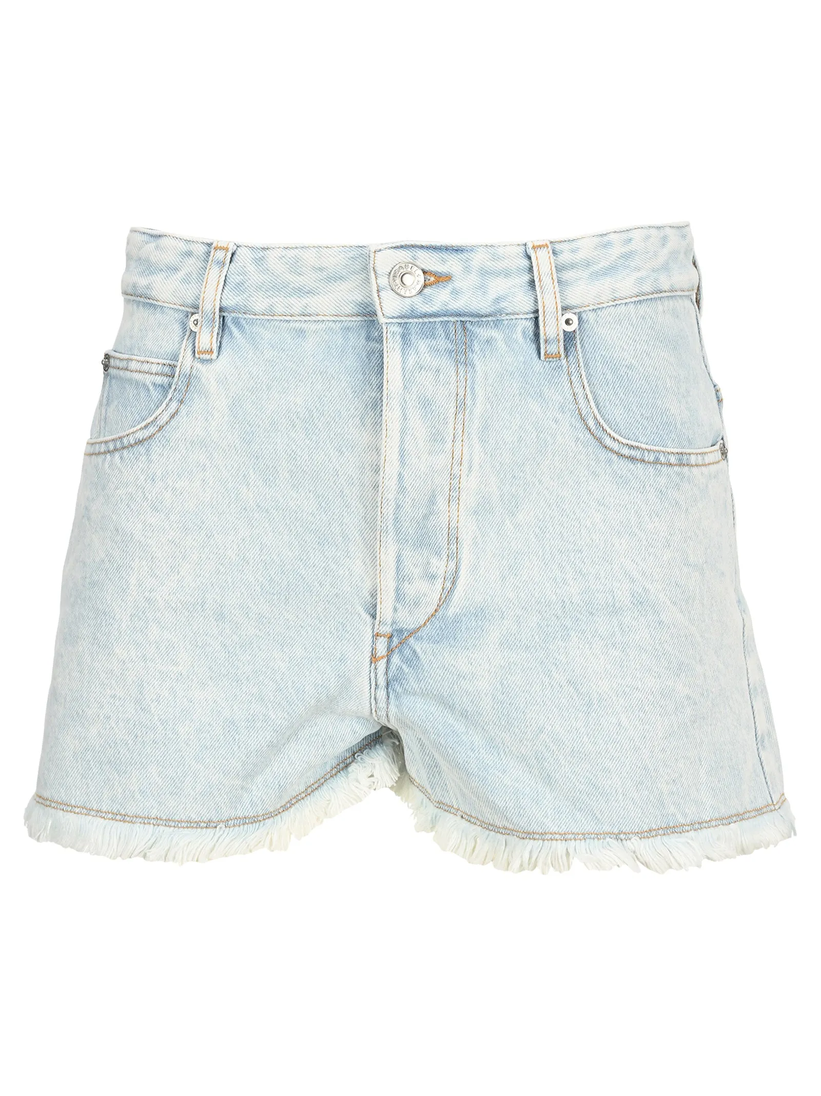 Isabel Marant Étoile Frayed-Hem Denim Shorts