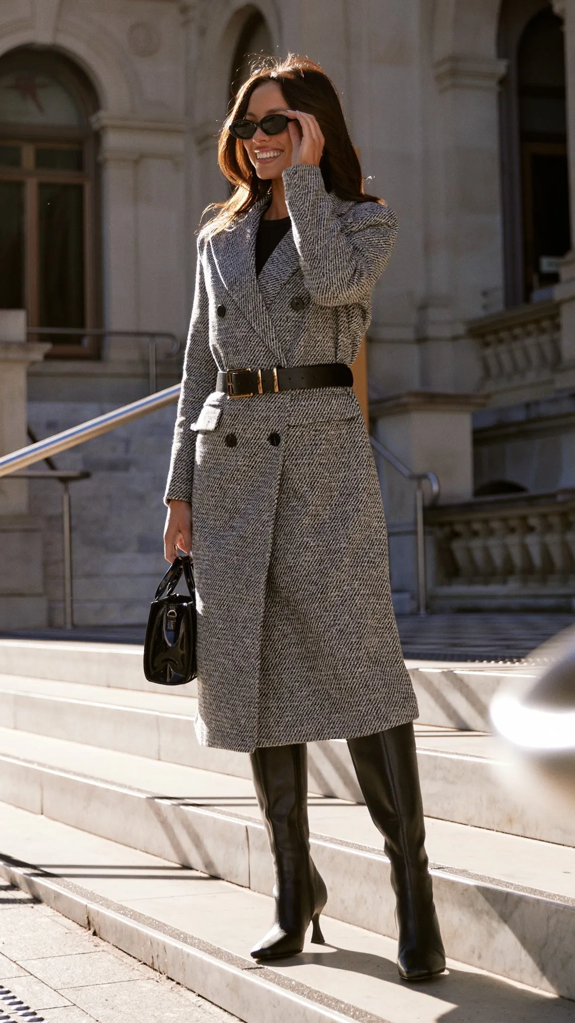Jayla Longline Coat - Grey