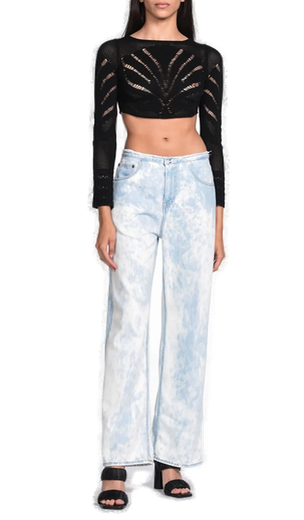 Just Cavalli Bleach Marble Washed Boston Fit Jeans