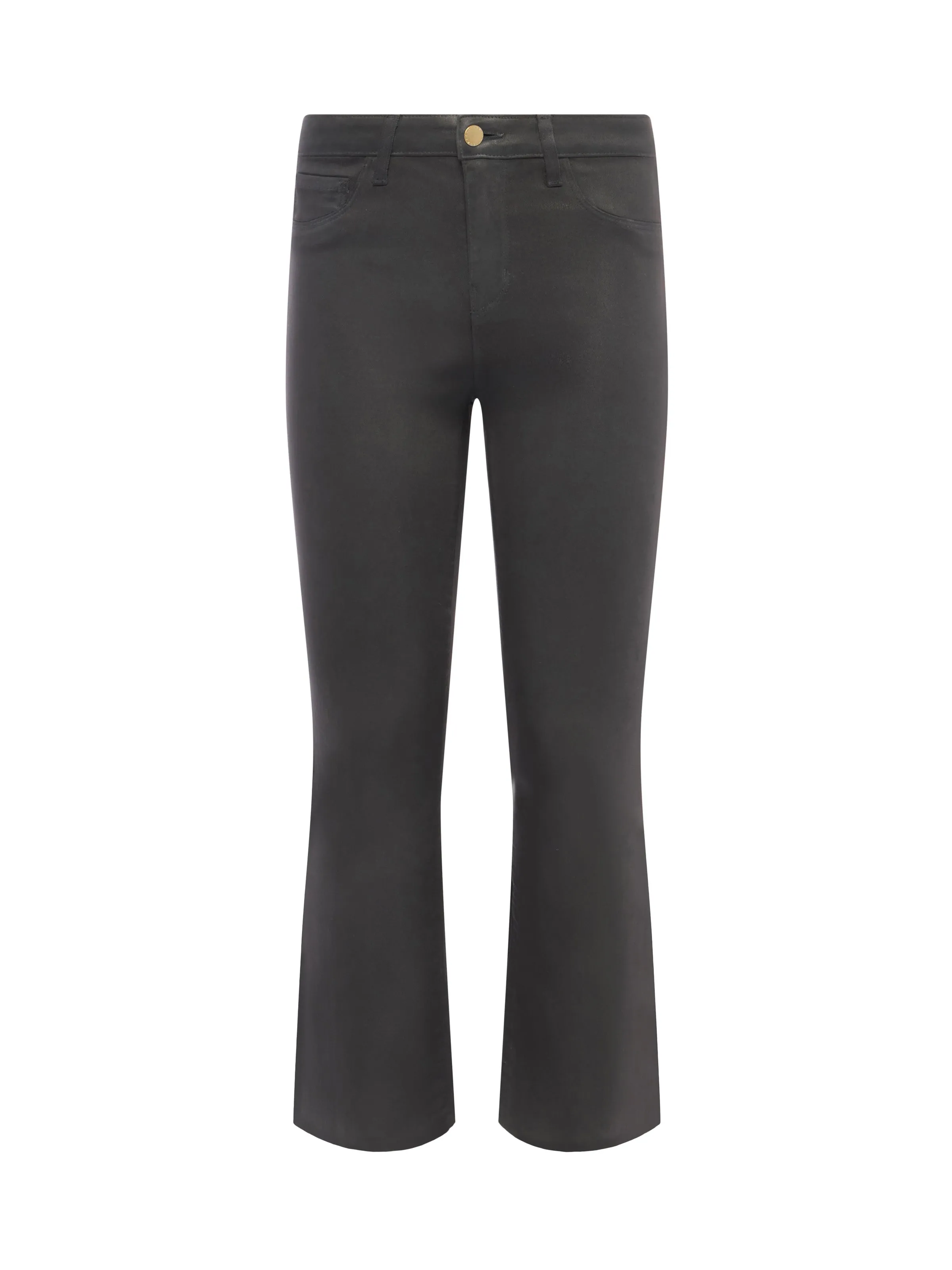 Kendra Coated Cropped Flare Jean