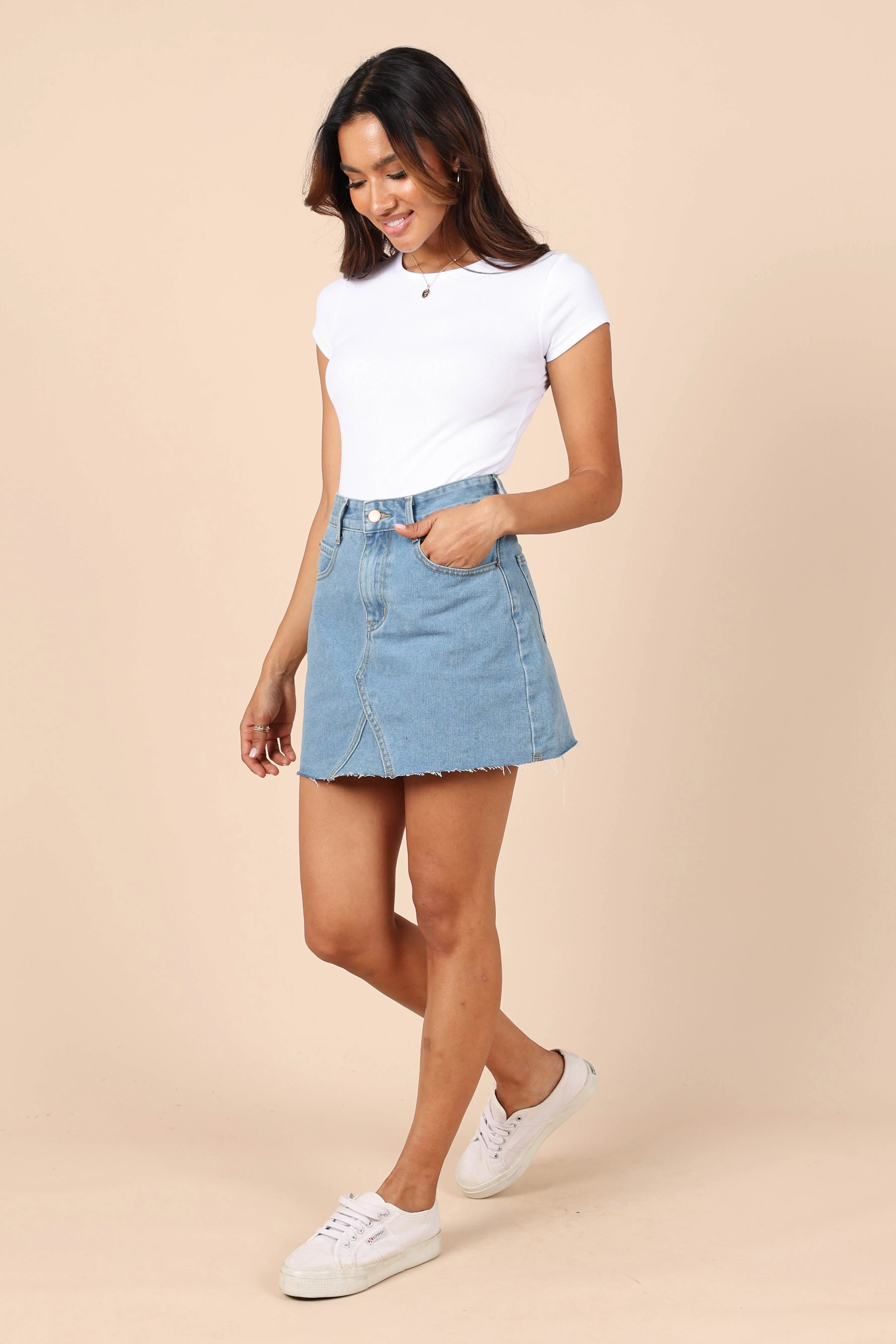 Kenny Skirt - Mid Blue Wash