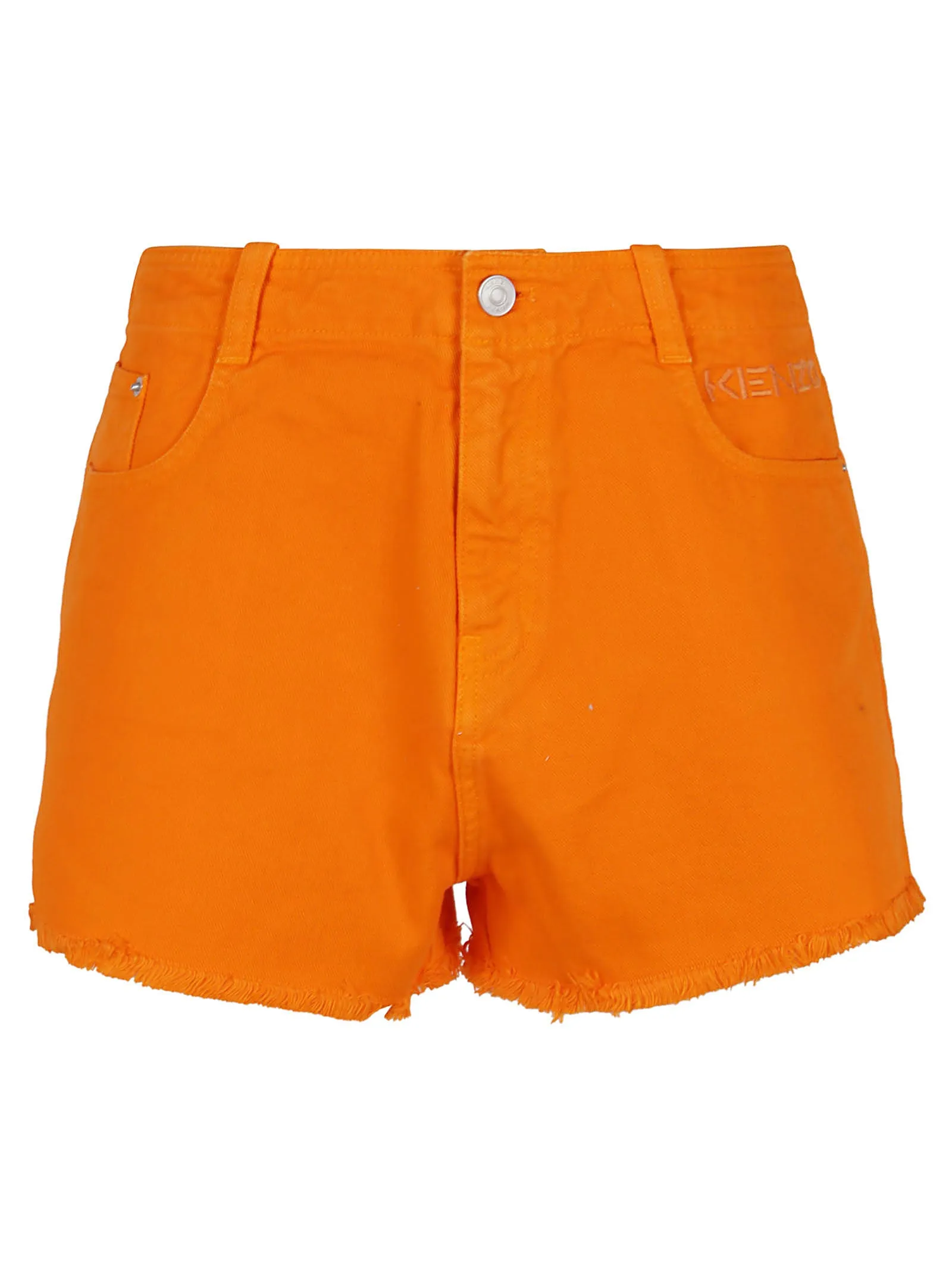 Kenzo Frayed Edge Denim Shorts