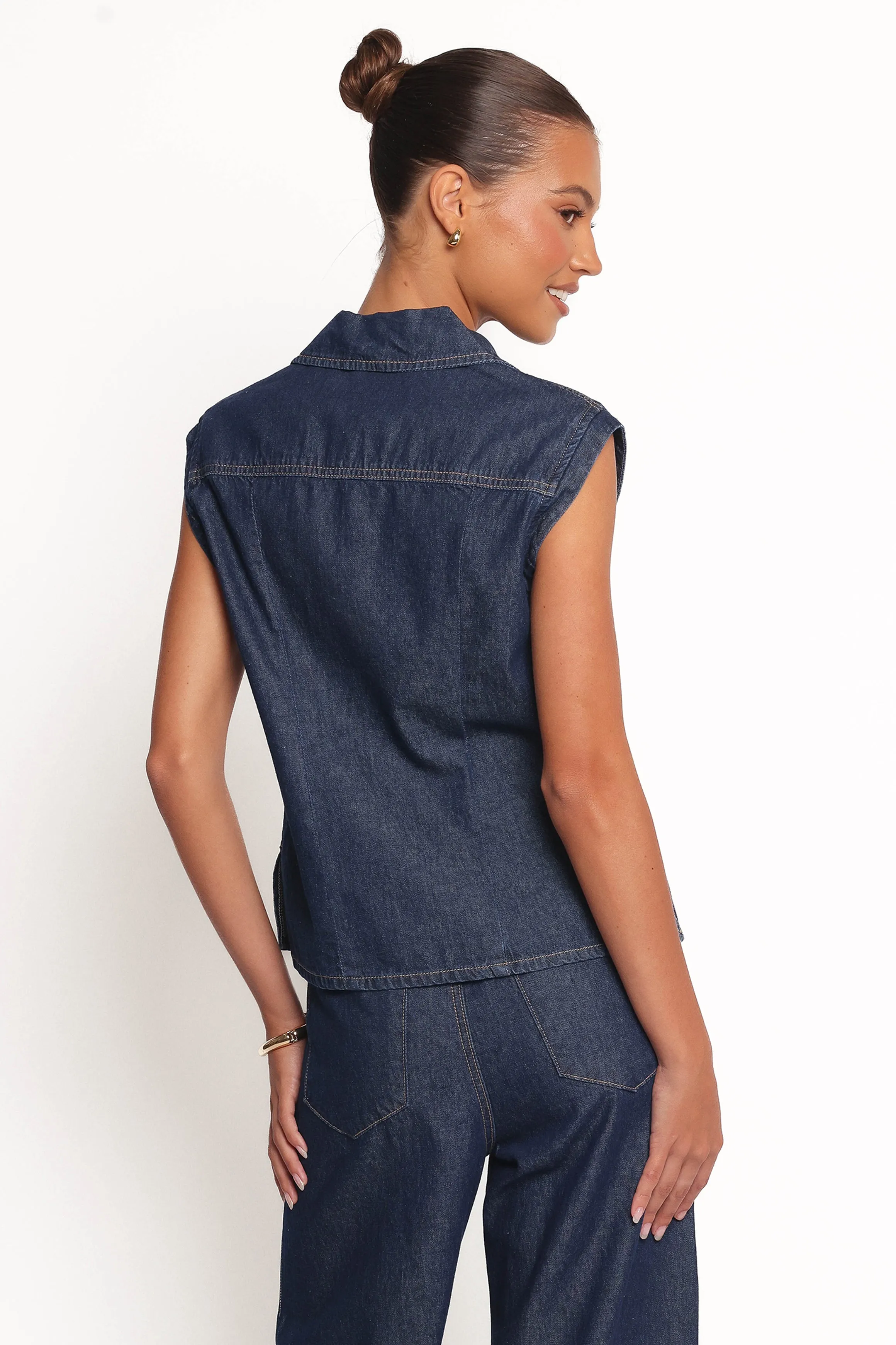 Kyrie Denim Top - Indigo