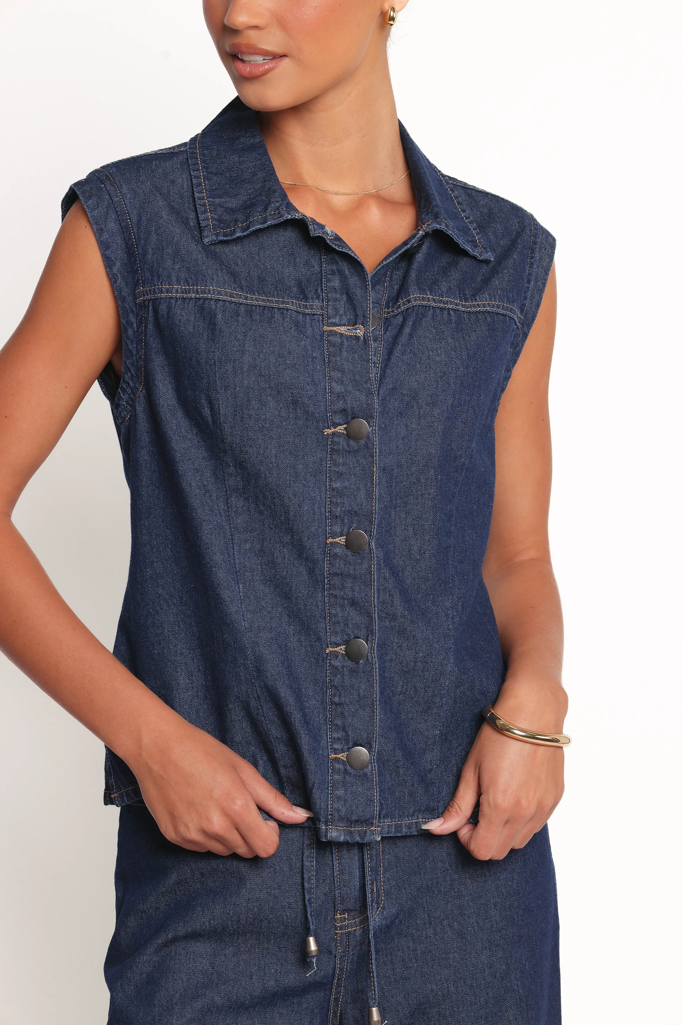Kyrie Denim Top - Indigo