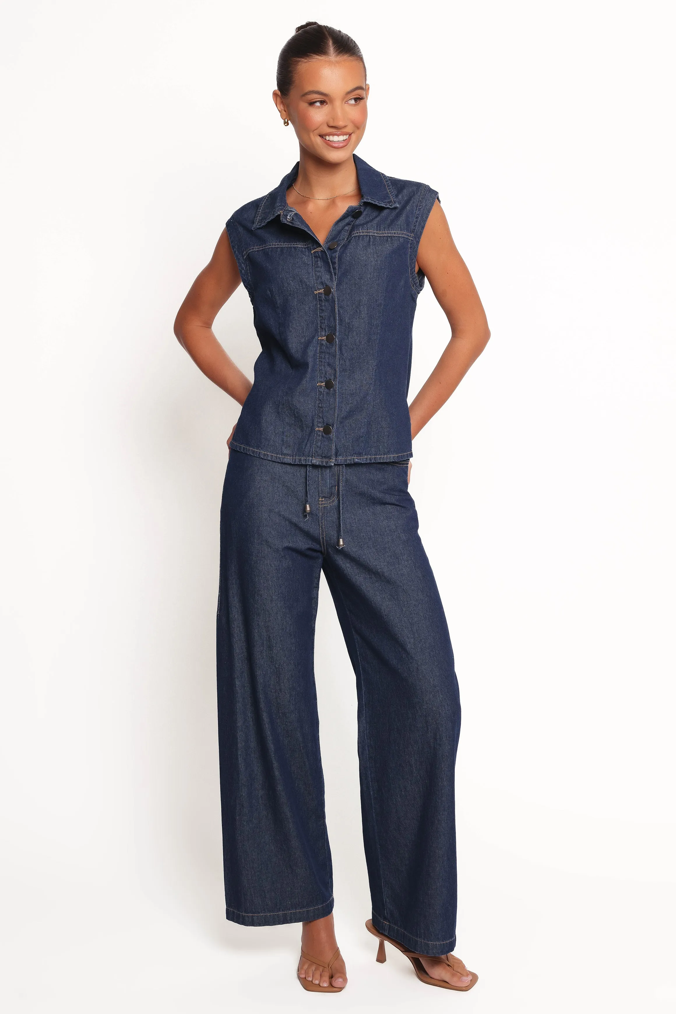 Kyrie Denim Top - Indigo