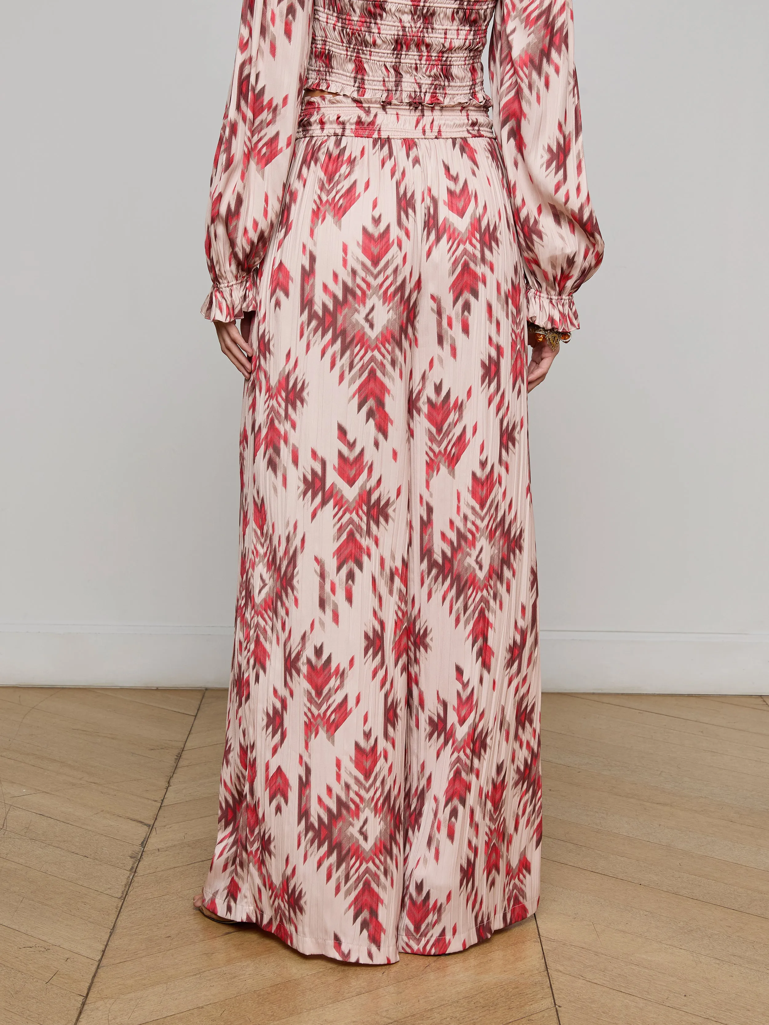 Lyra Satin Wide-Leg Pant