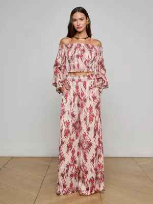 Lyra Satin Wide-Leg Pant