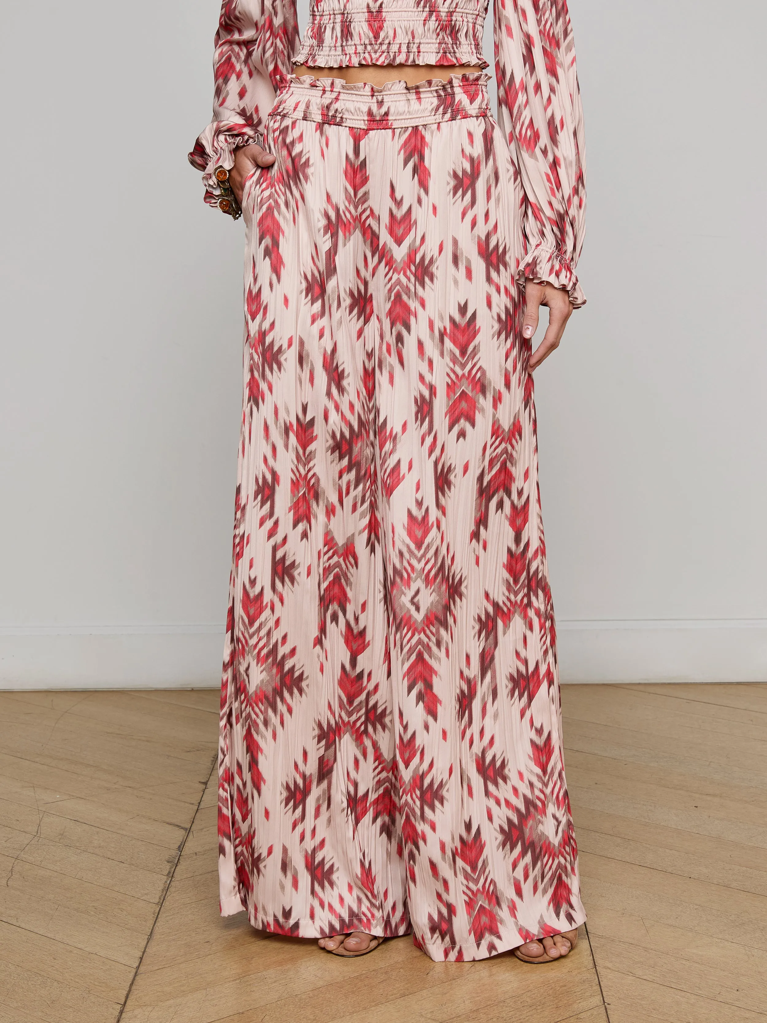 Lyra Satin Wide-Leg Pant