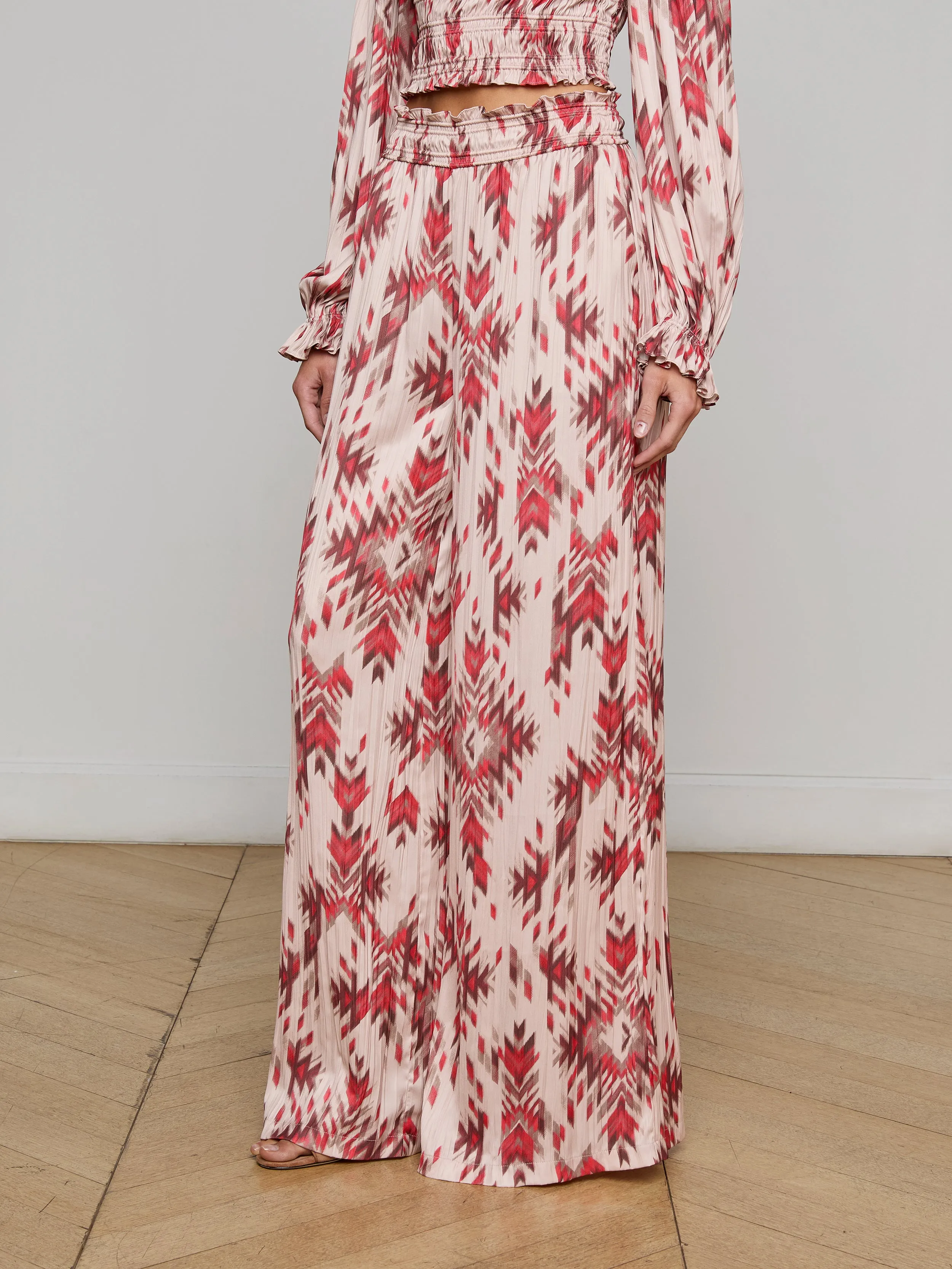 Lyra Satin Wide-Leg Pant