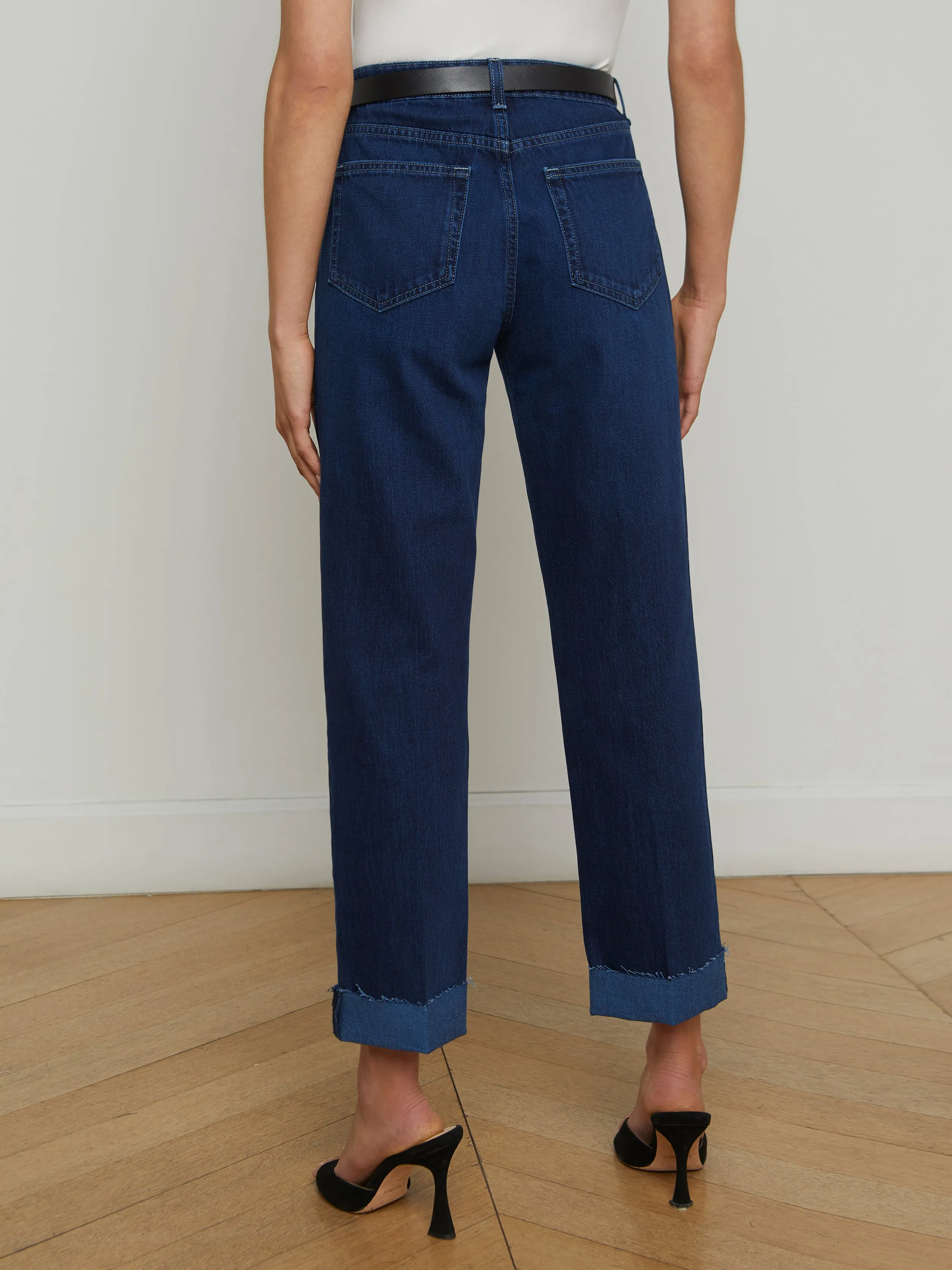 Maribel Cuffed Straight-Leg Jean