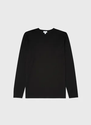 Men's Long Sleeve Waffle T-shirt in Coffee