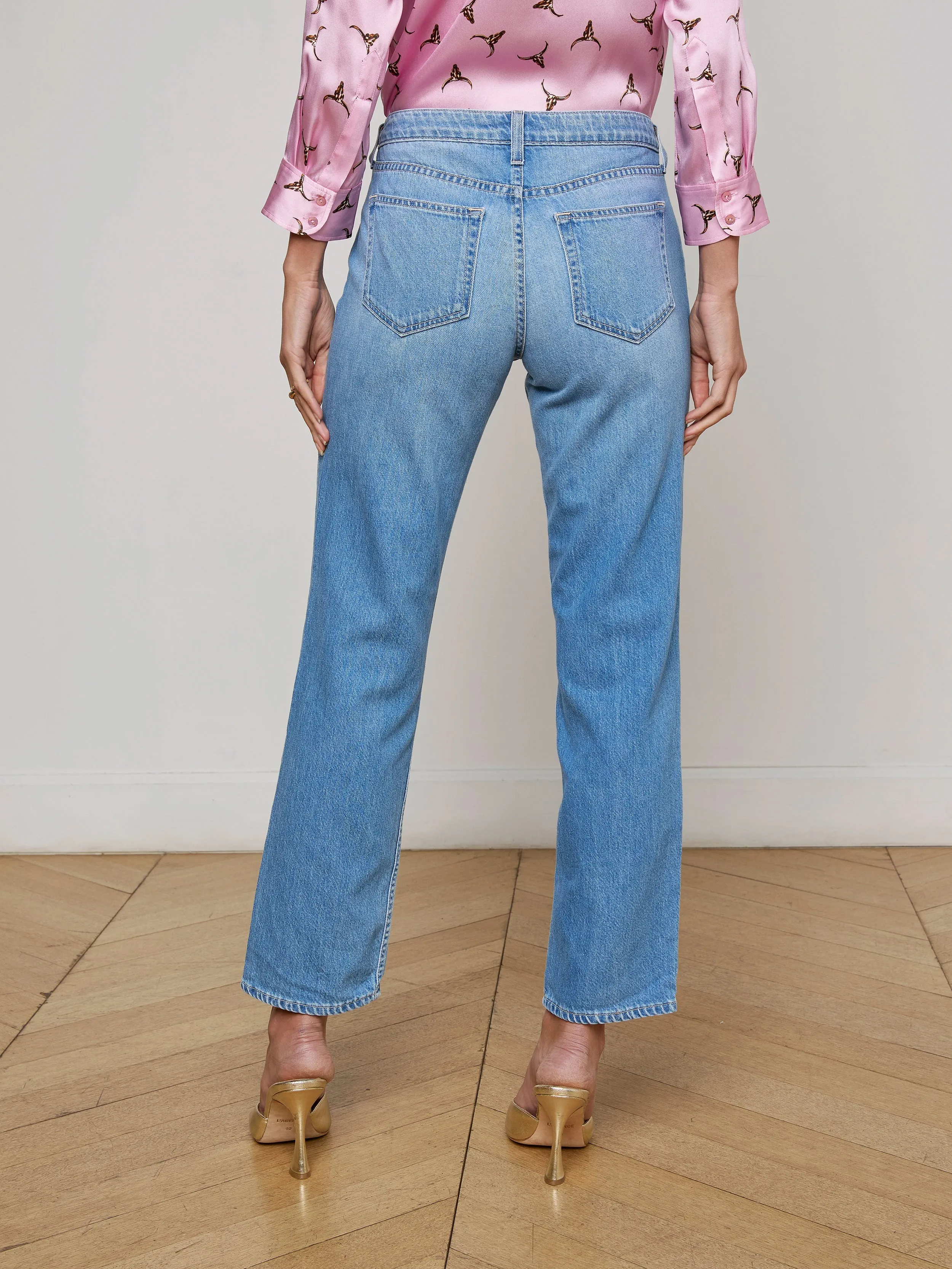 Nevia Slouchy Straight-Leg Jean