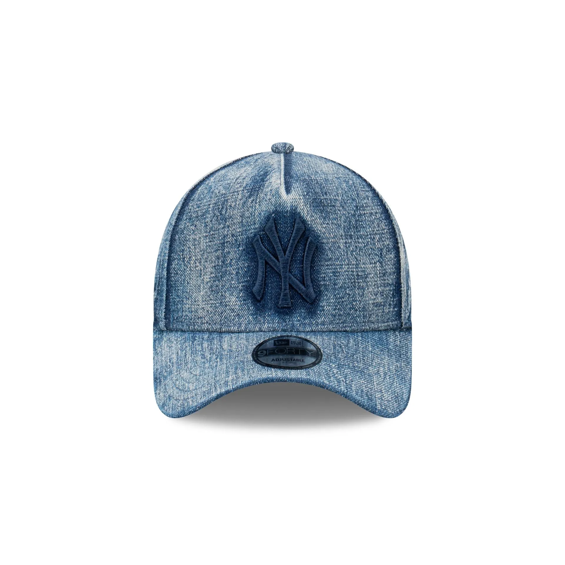New York Yankees Snow Wash Denim 9FORTY A-Frame Cloth Strap