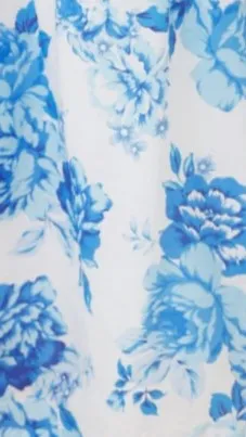Odilie One Shoulder Maxi Dress - Blue Floral