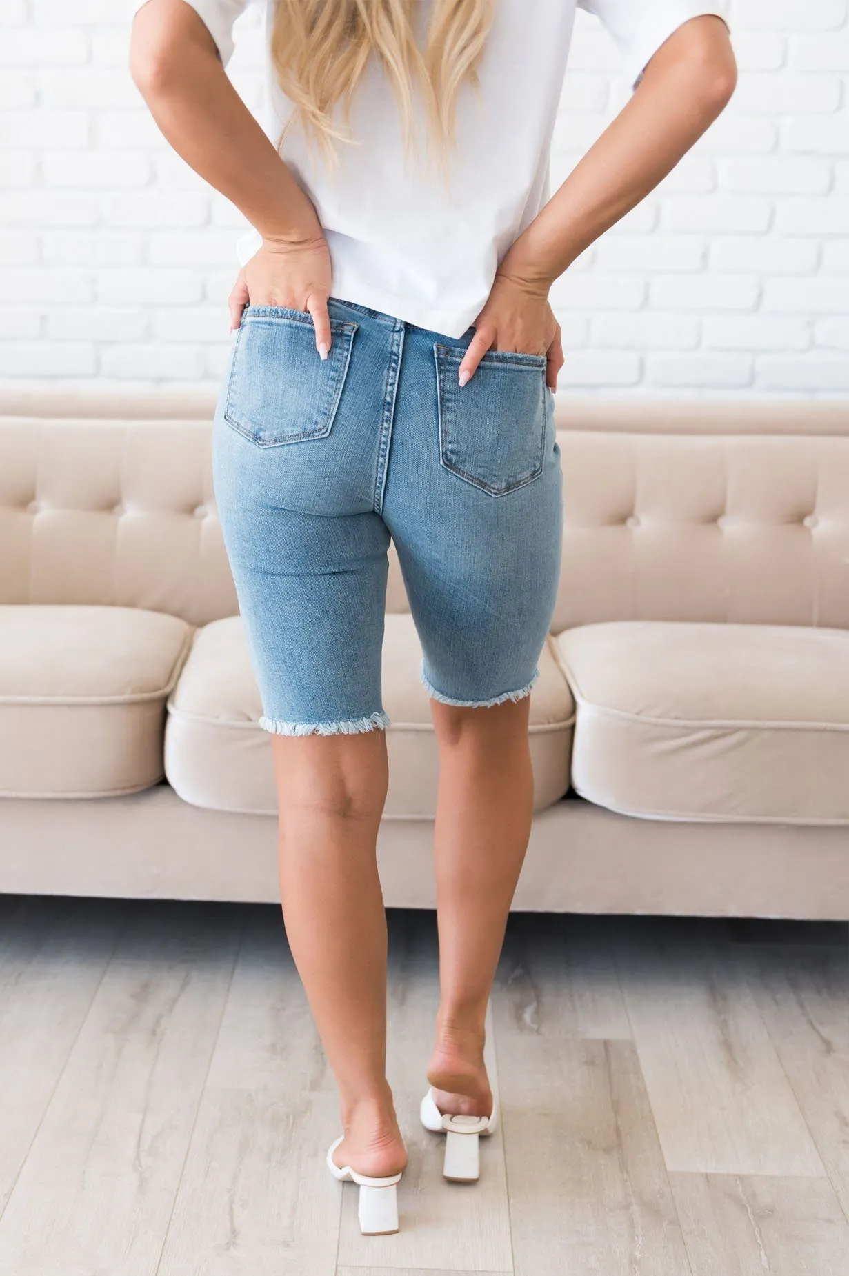 Over The Edge High Rise Bermuda Shorts
