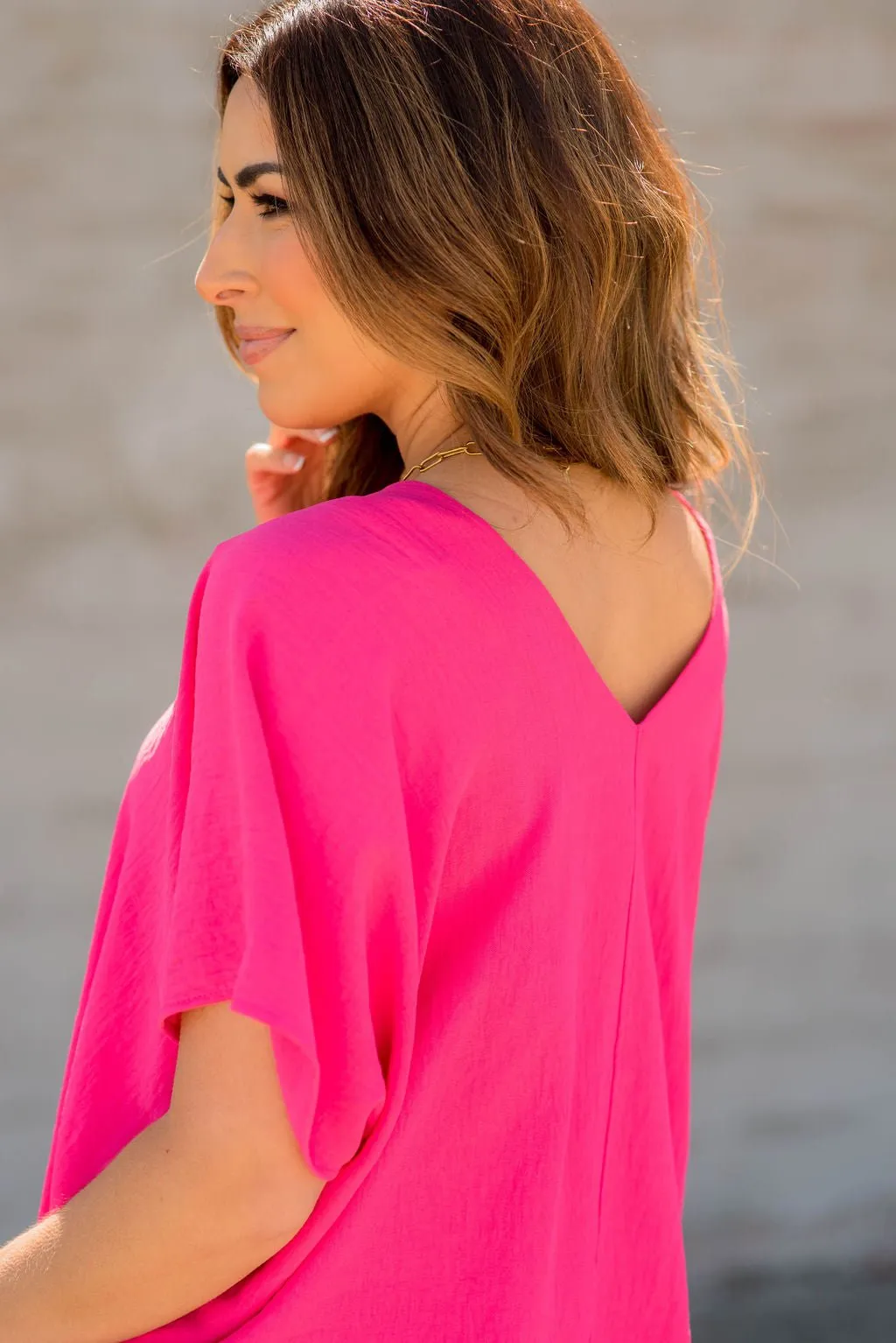 Oversized Relaxed V Blouse