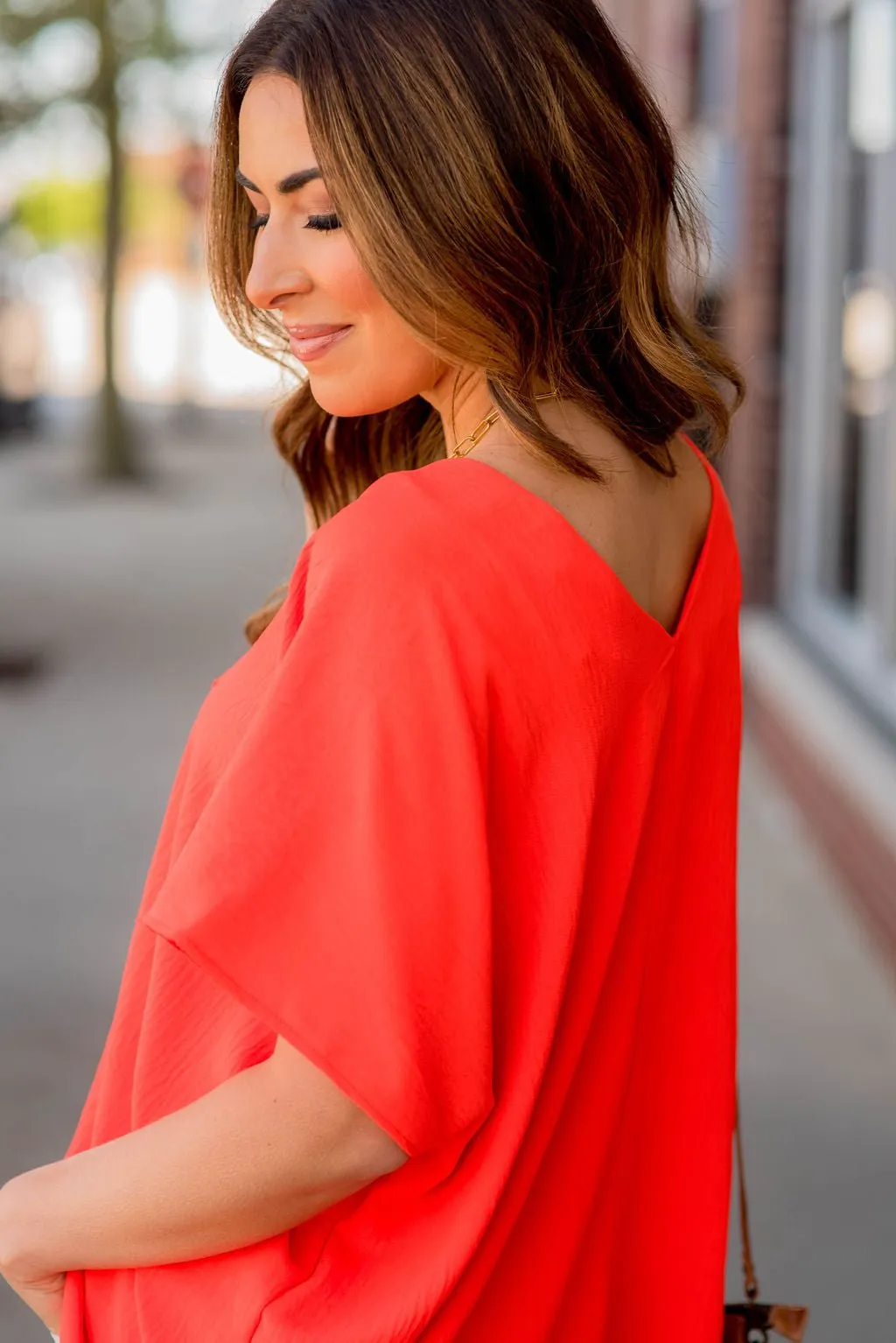 Oversized Relaxed V Blouse