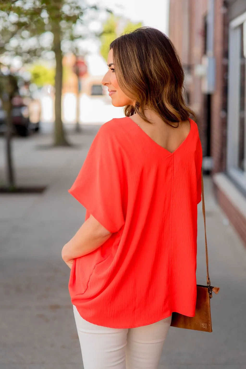 Oversized Relaxed V Blouse