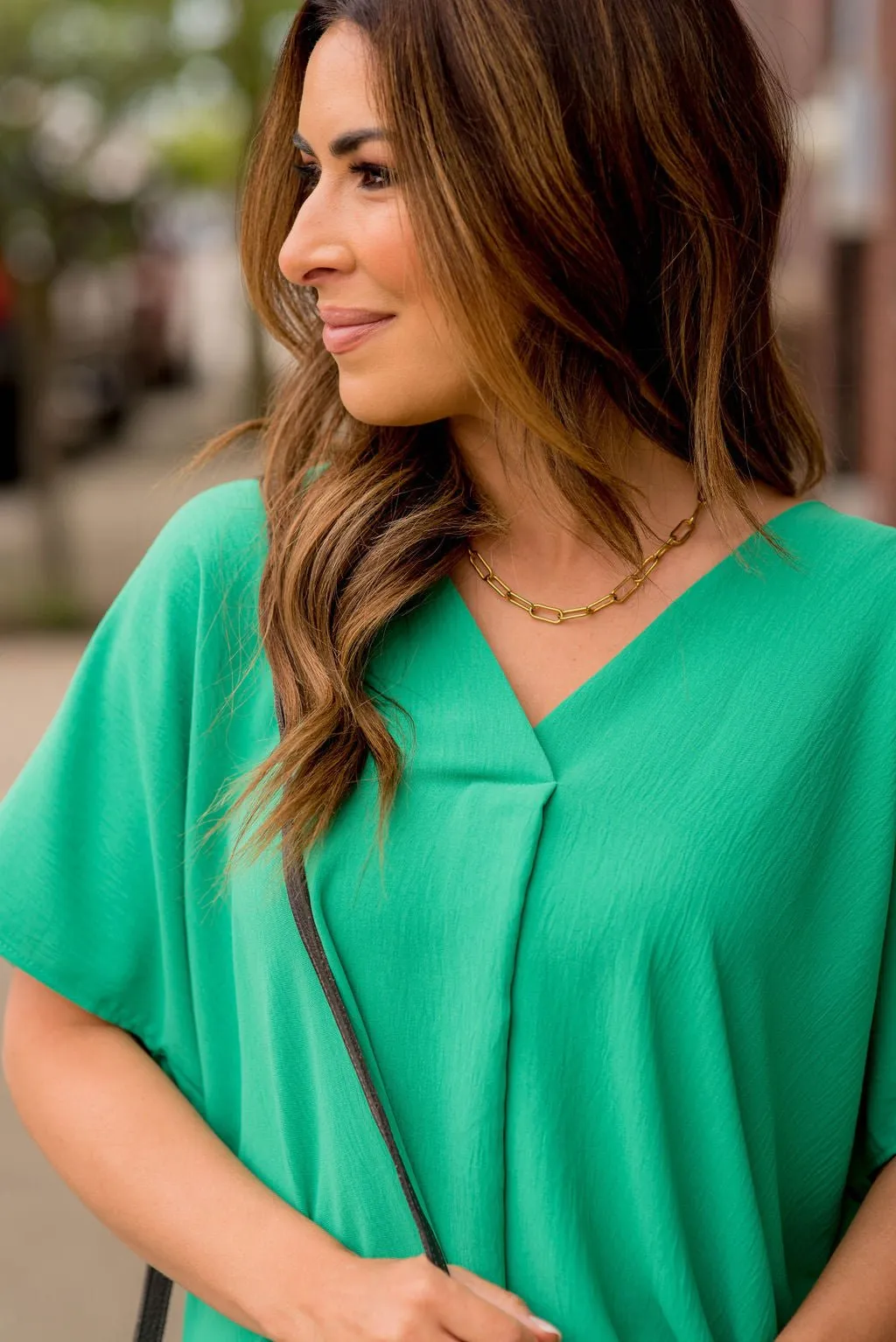 Oversized Relaxed V Blouse