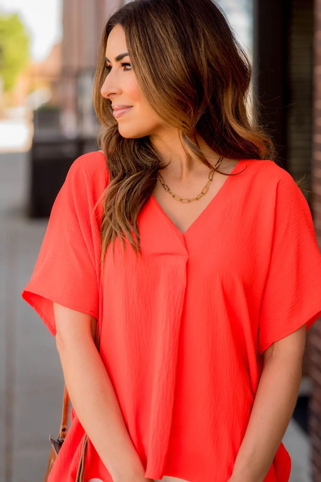 Oversized Relaxed V Blouse