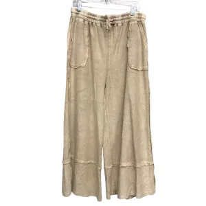 Pants Wide Leg By Easel In Tan, Size:1X