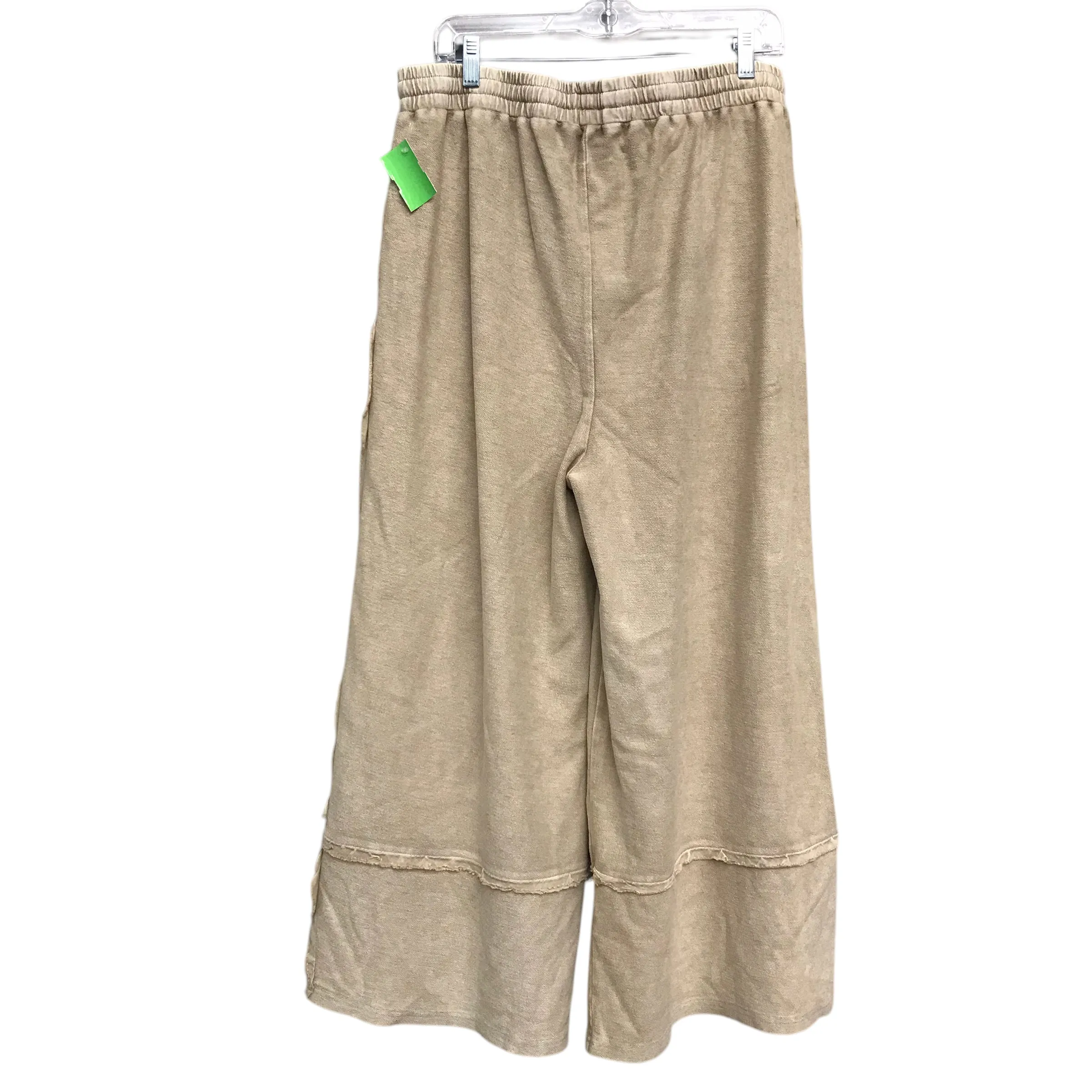 Pants Wide Leg By Easel In Tan, Size:1X