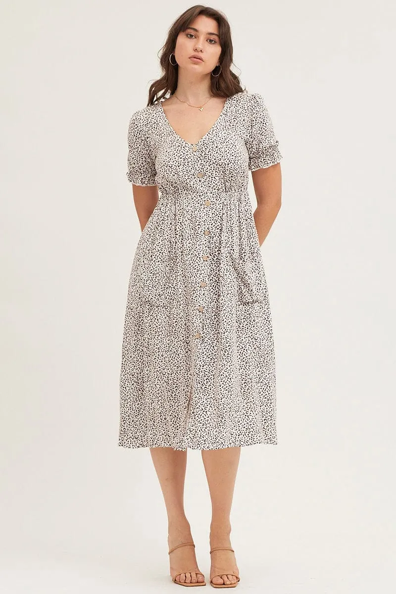 Print Midi Dress