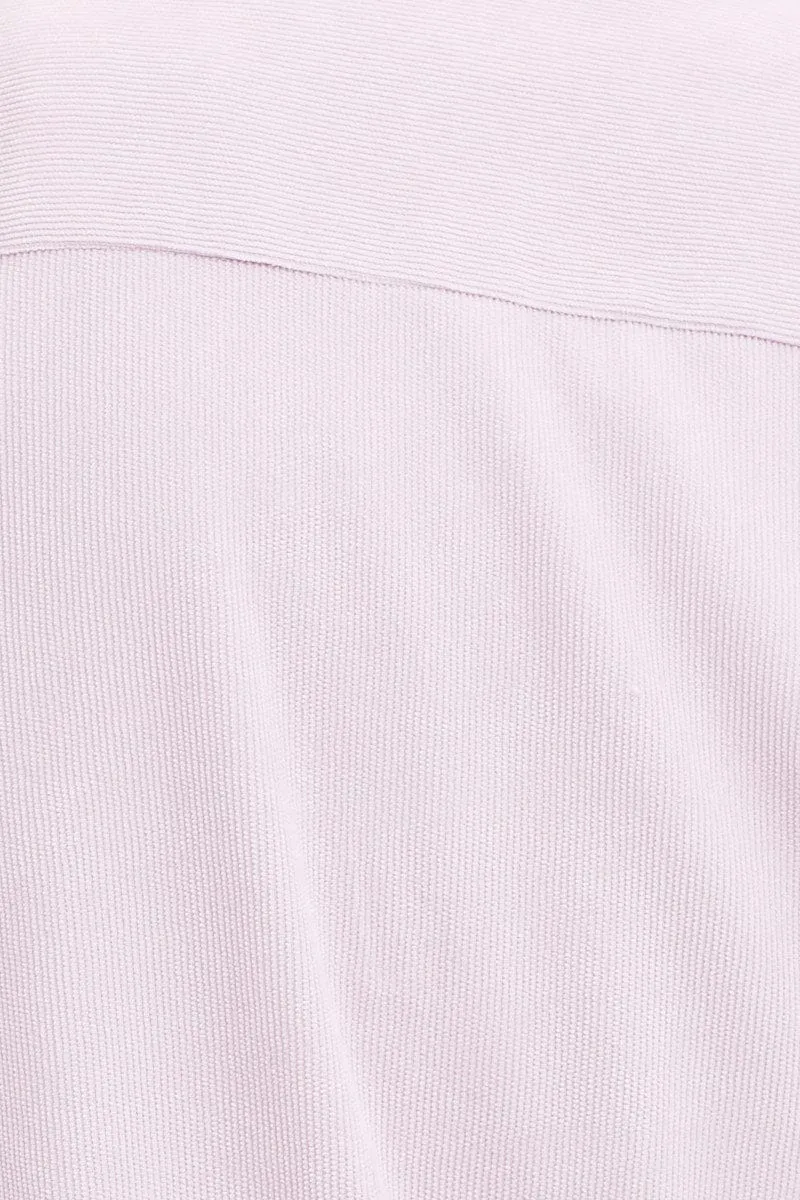 Purple Shirt Top Long Sleeve Collared Corduroy