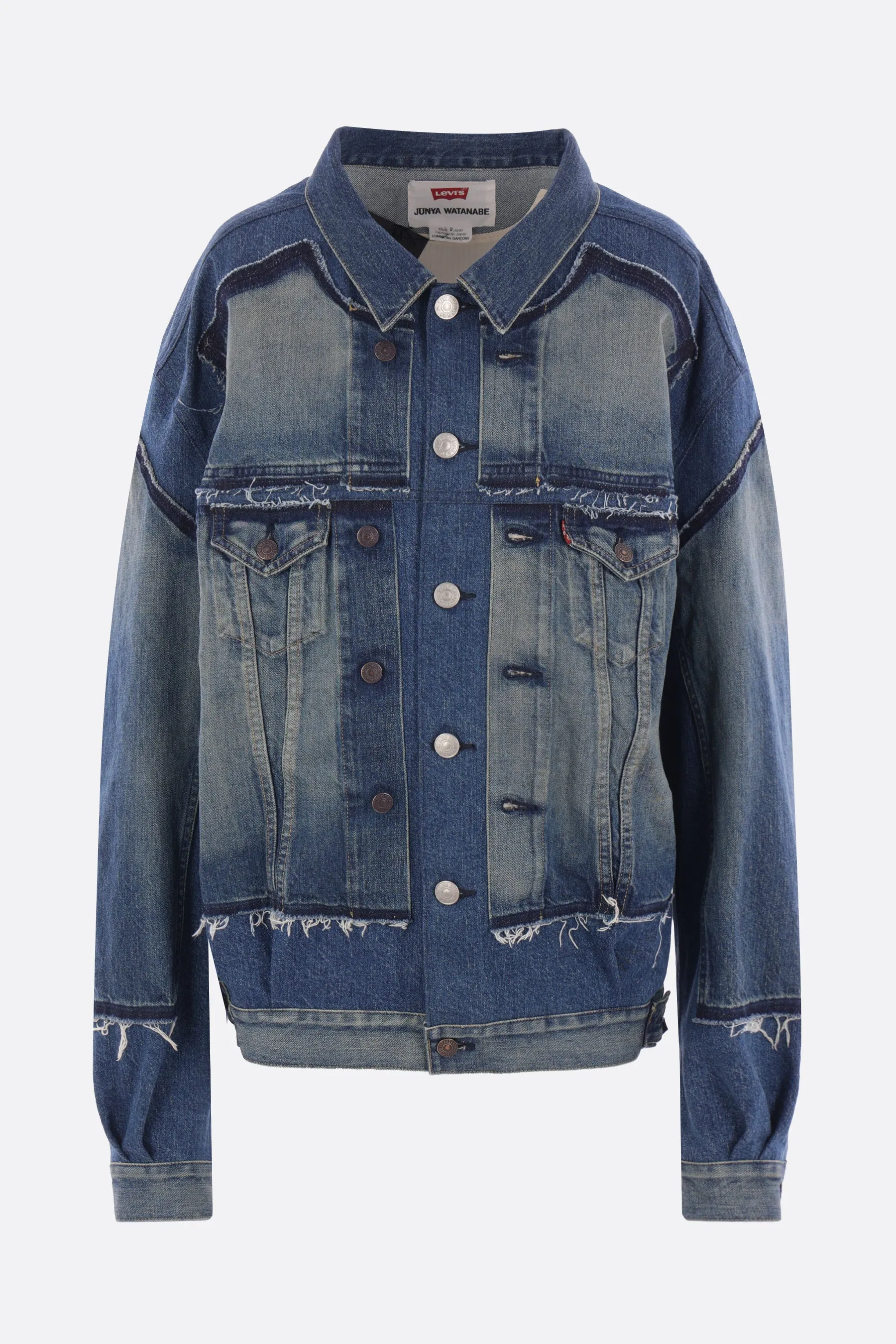 raw-cut denim oversize jacket