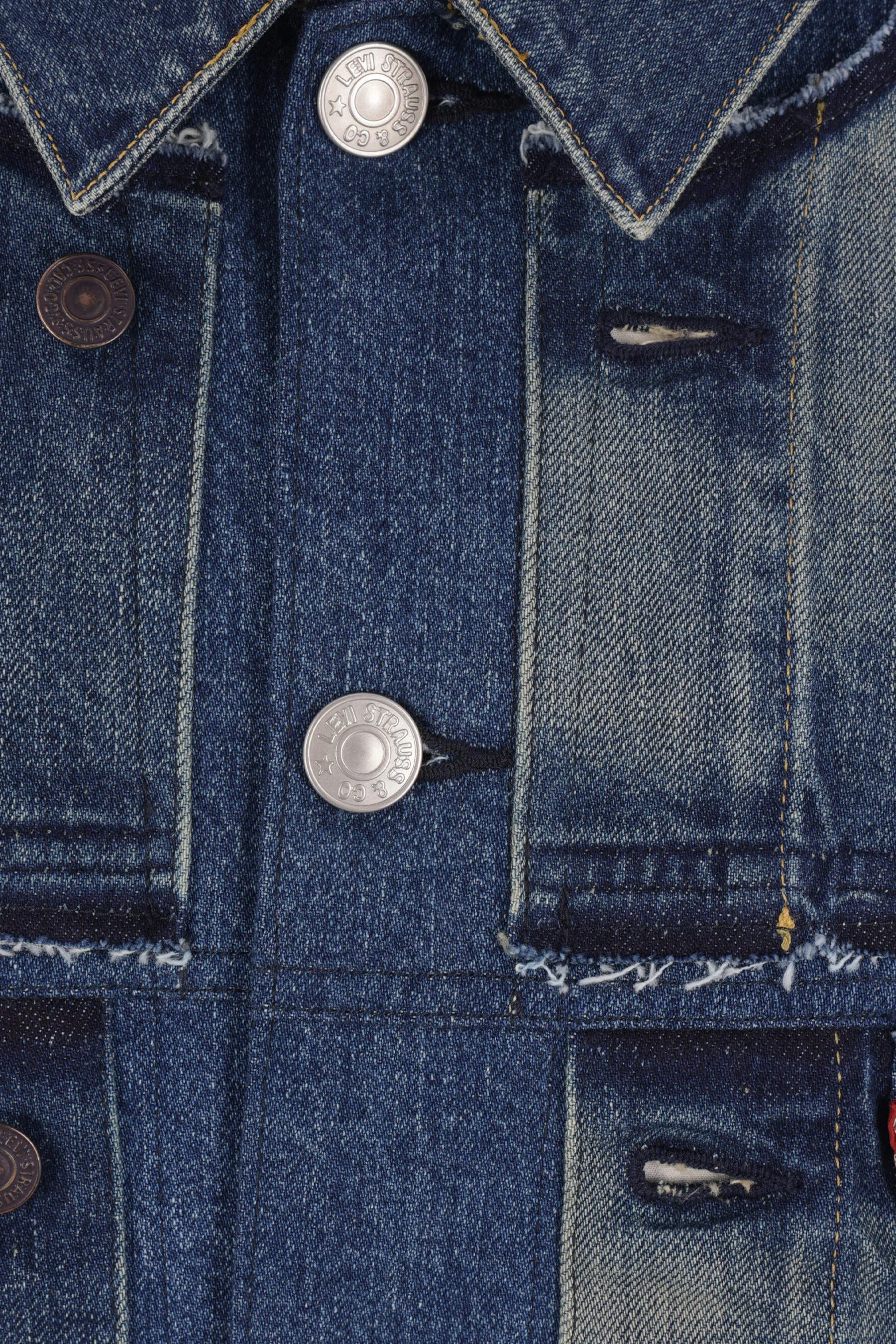 raw-cut denim oversize jacket