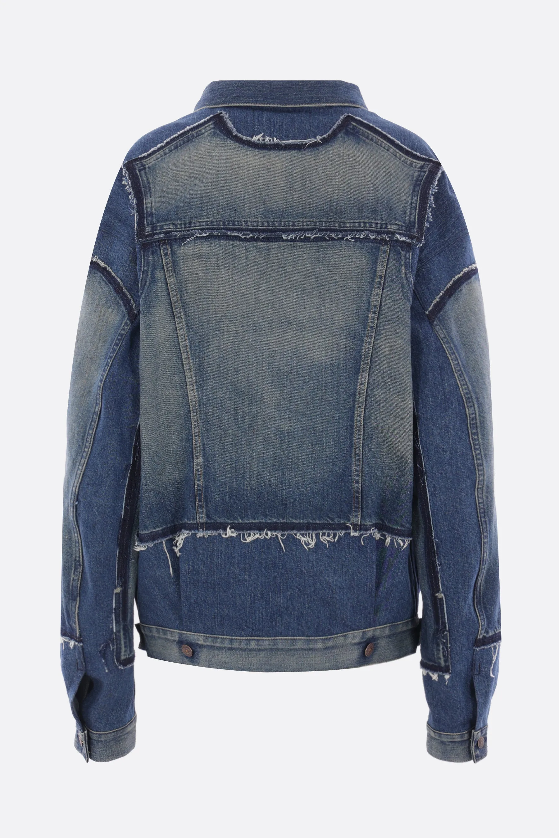 raw-cut denim oversize jacket