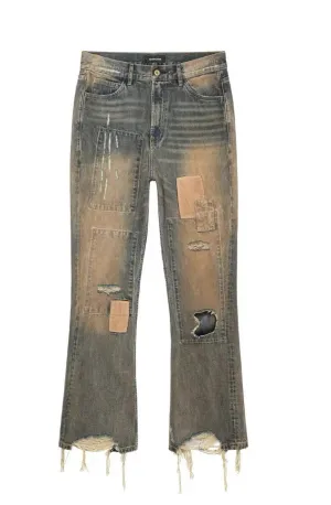 REGEN ZONE丨"RIOT" Boro Distressed Patchwork Pants