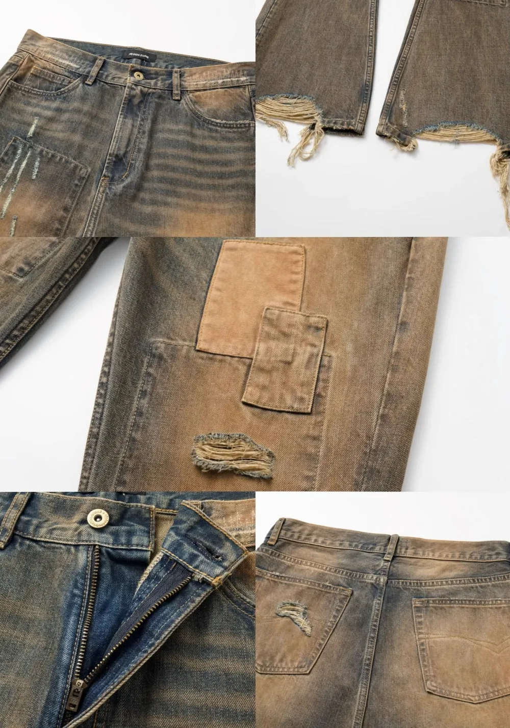 REGEN ZONE丨"RIOT" Boro Distressed Patchwork Pants