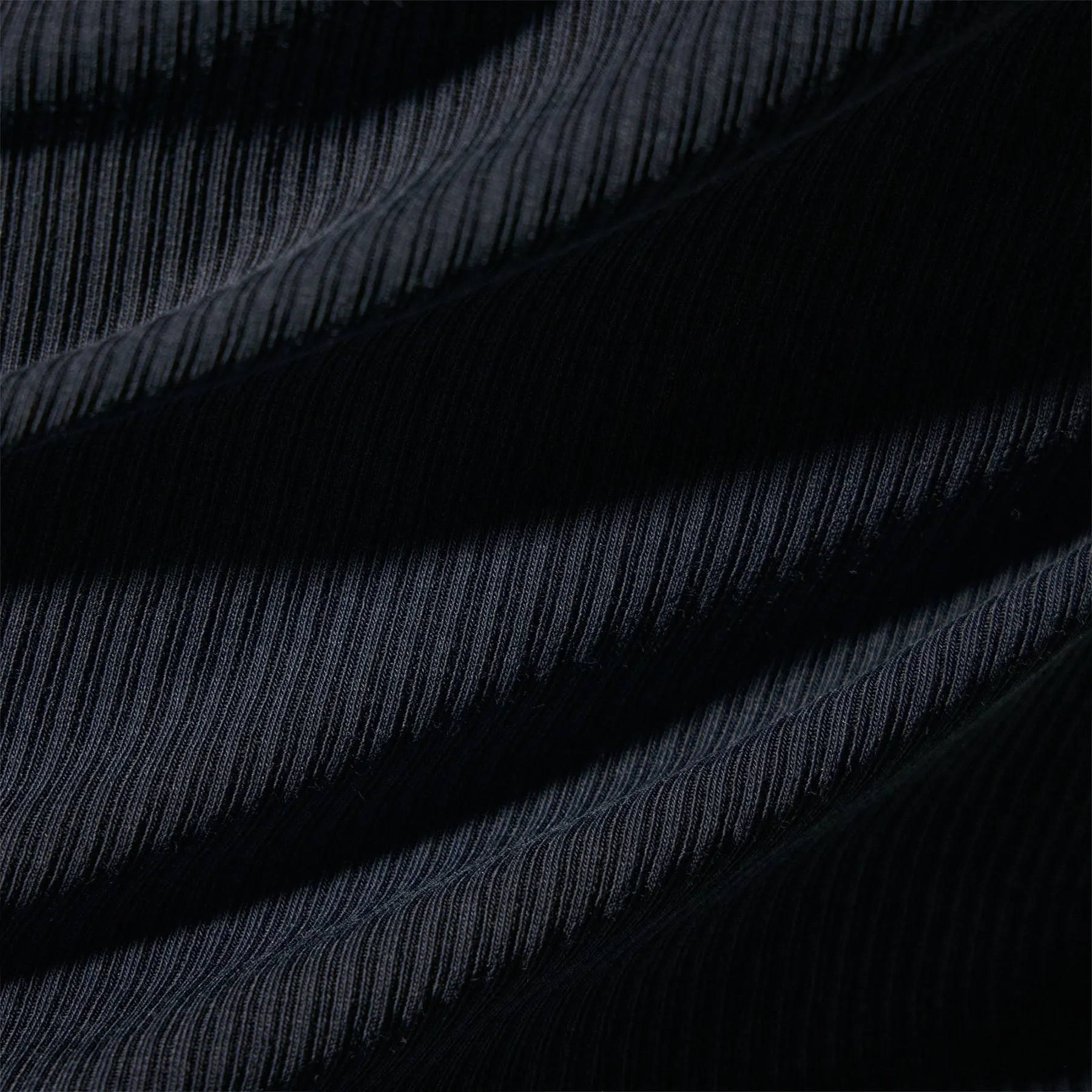 Ribbed High Neck Cami - Blue Noir Pigment
