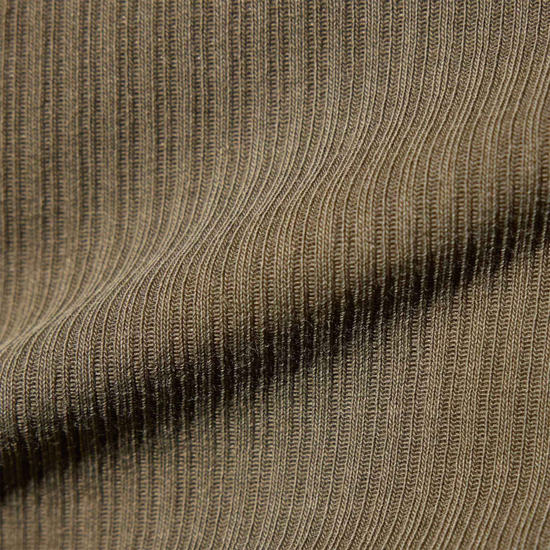 Ribbed High Neck Cami - Trooper Pigment