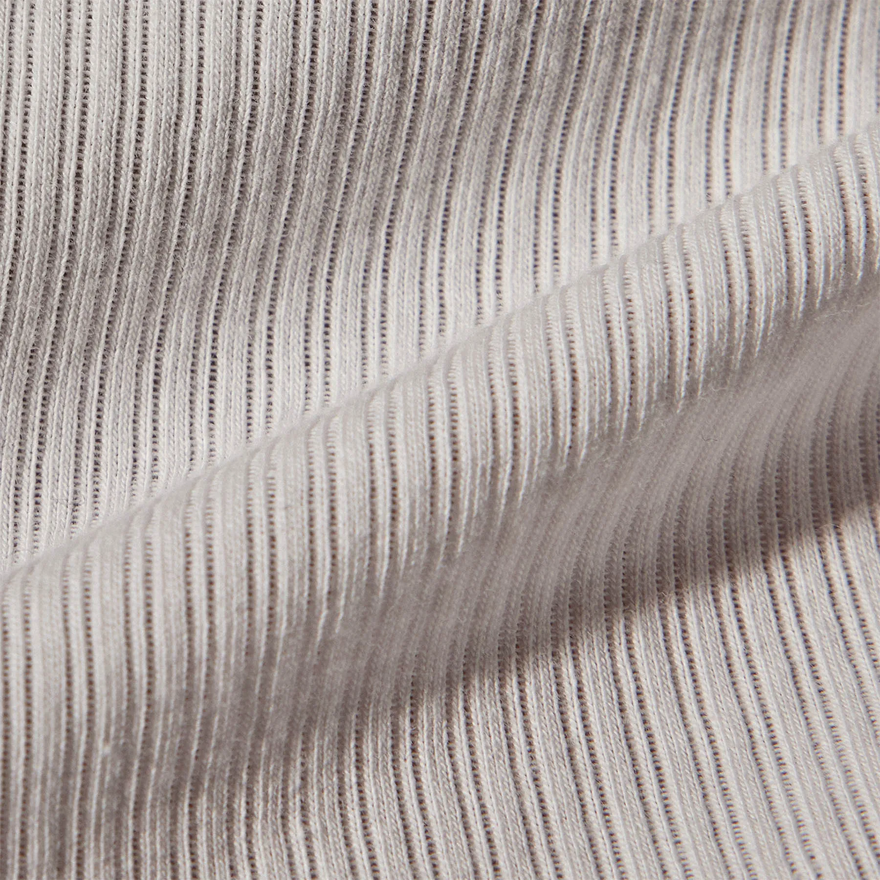 Ribbed High Neck Cami - White
