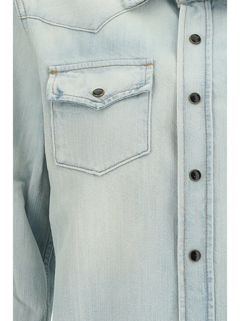 Saint Laurent Frayed Edge Denim Shirt