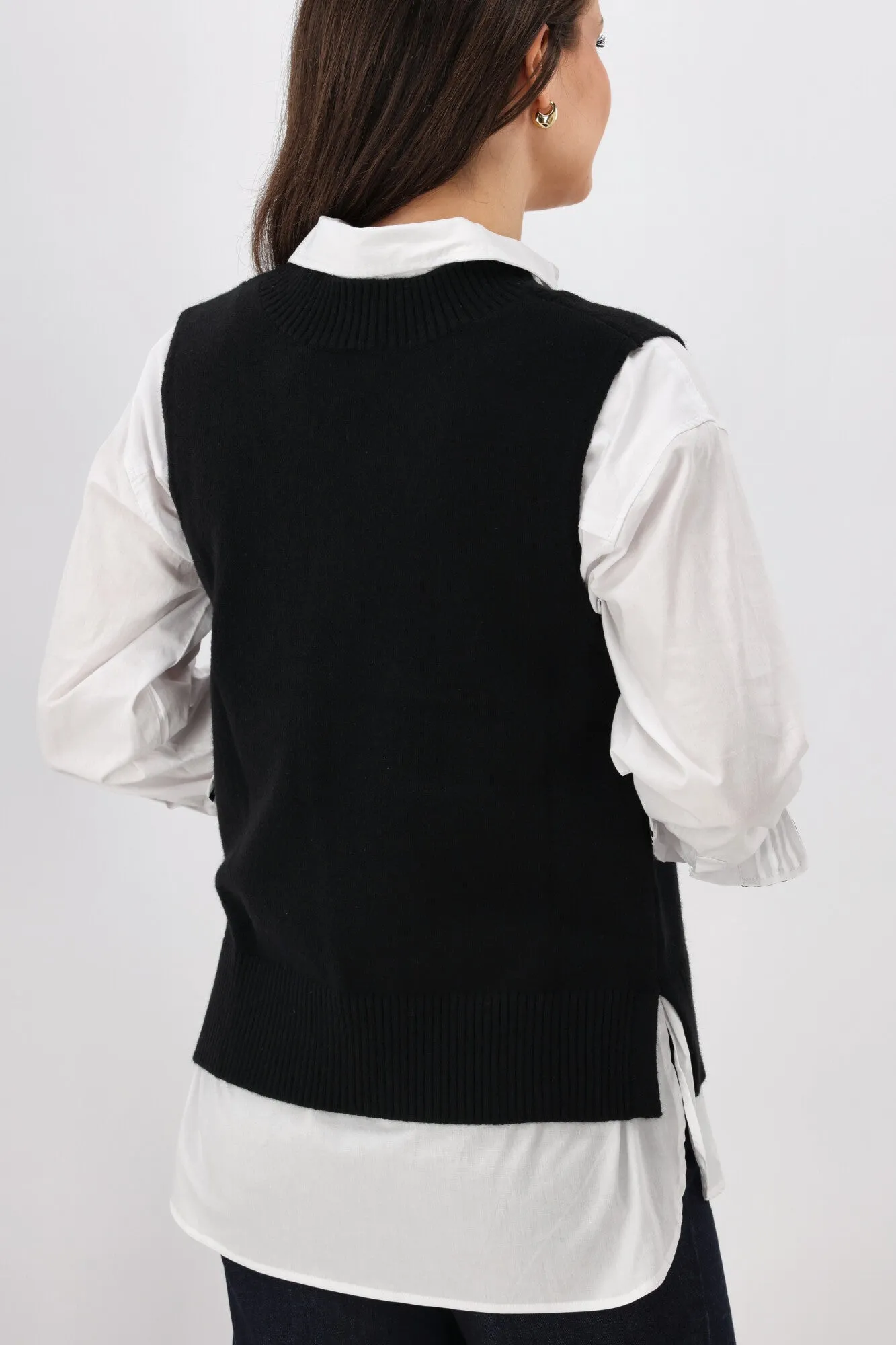 Shine On Label Elise Knitted Vest Black