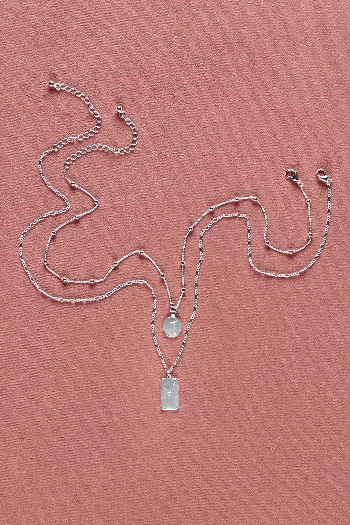 Shine On Label Starburst Necklace Silver