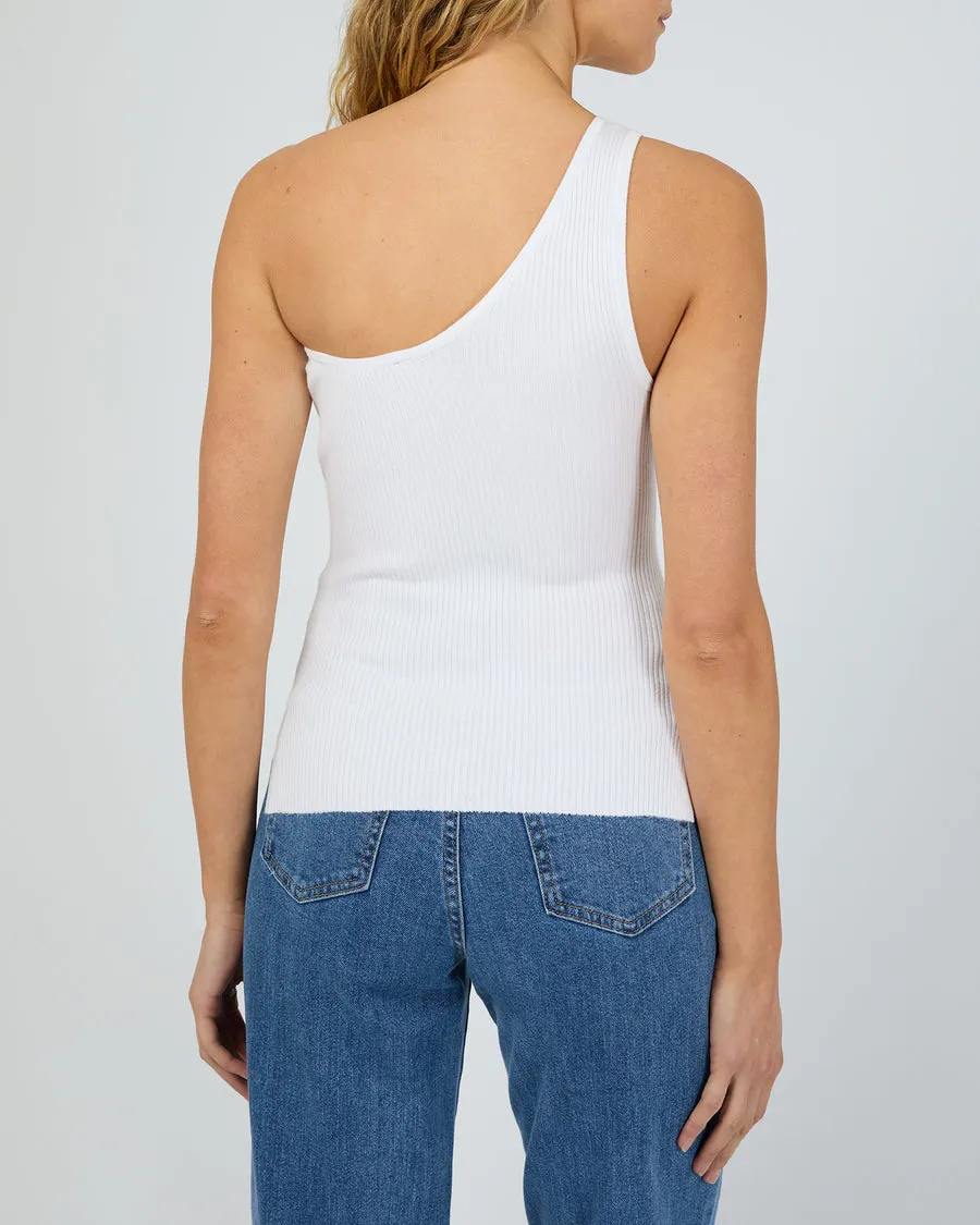 Silent Theory Dustin One Shoulder Top White