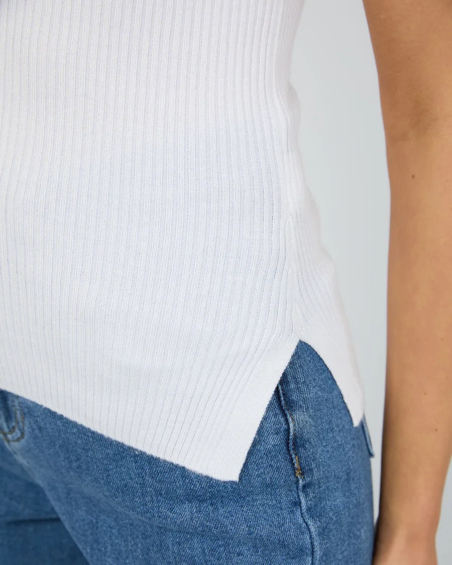 Silent Theory Dustin One Shoulder Top White