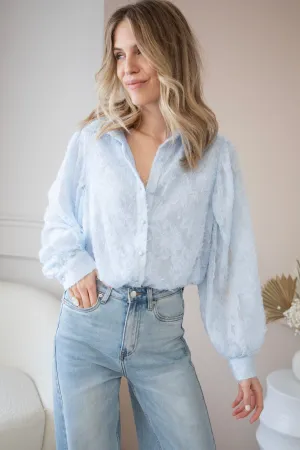 Slay The Fray Soft Blue - Blouse