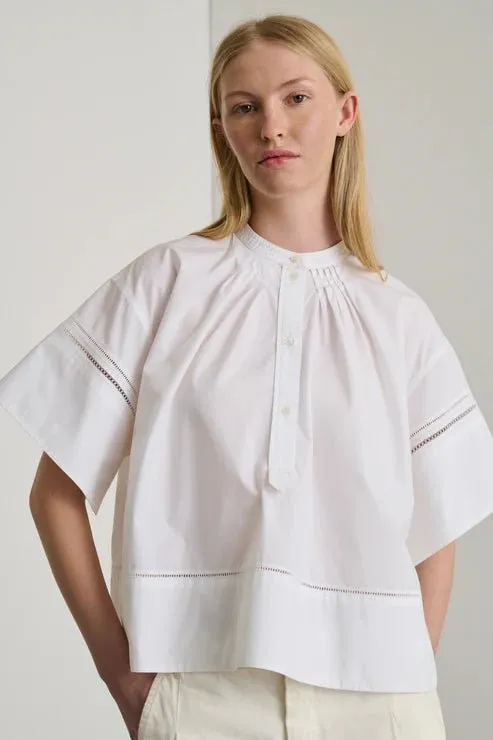 Soeur - Dara Cotton Poplin Blouse in White