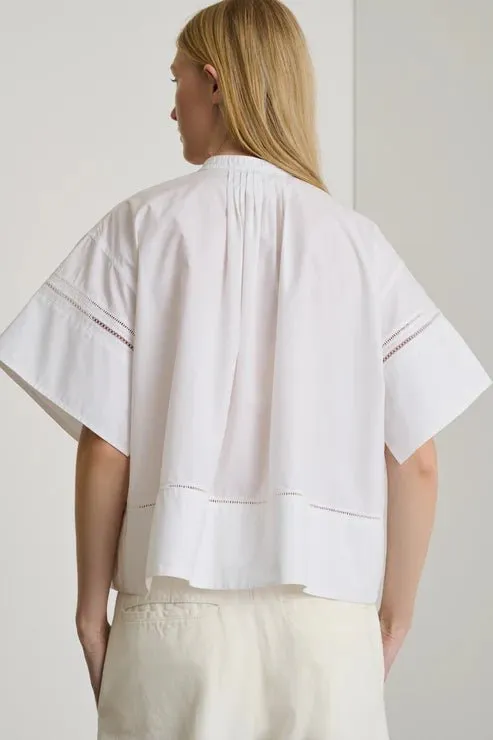 Soeur - Dara Cotton Poplin Blouse in White