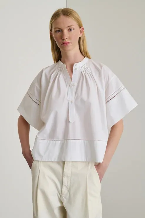 Soeur - Dara Cotton Poplin Blouse in White