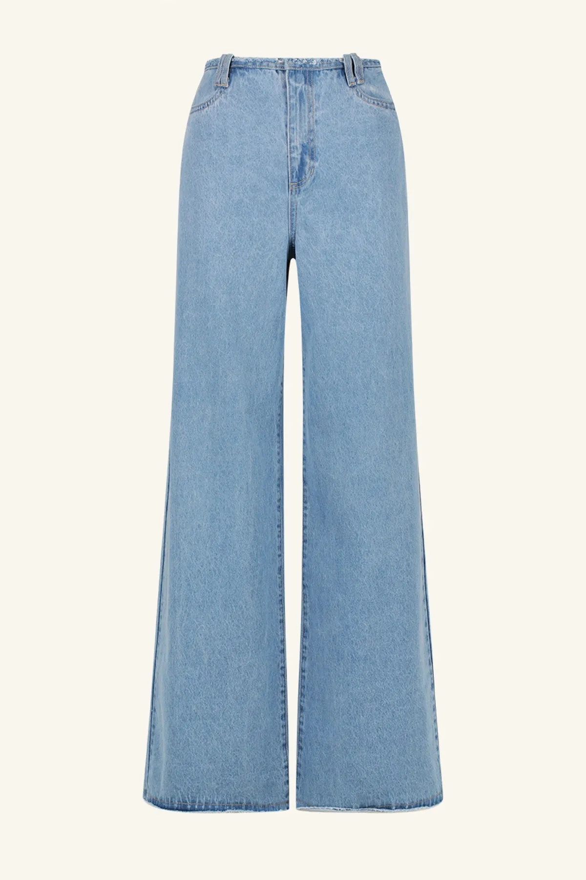 STELLA WIDE LEG JEAN - MID BLUE
