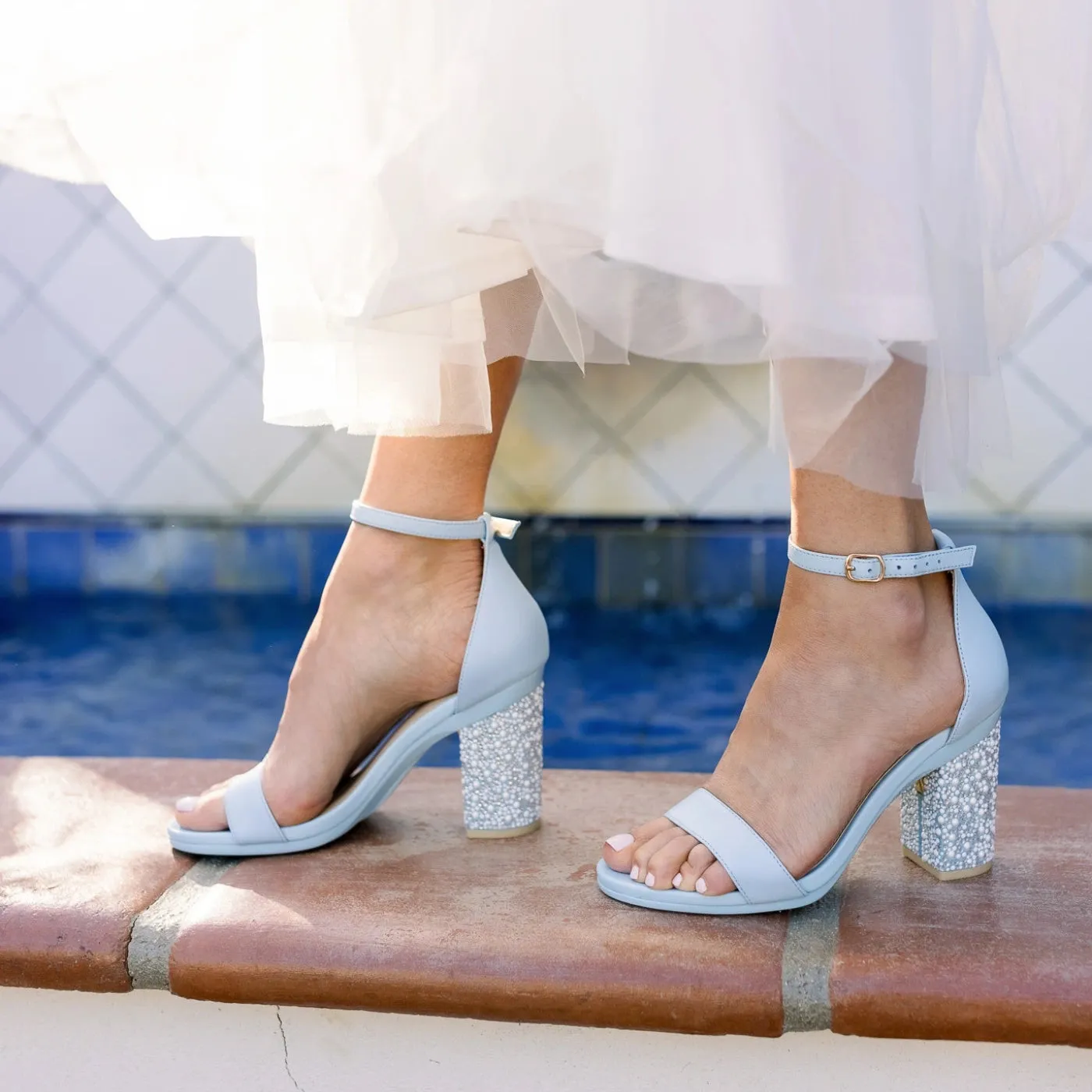 The Pashionista - Baby Blue Leather 4 Block